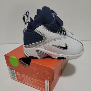 Vintage Nike Baby Sneakers Shoes Toddler 3C White Blue